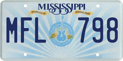 MS license plate MFL798