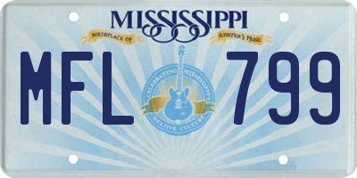 MS license plate MFL799