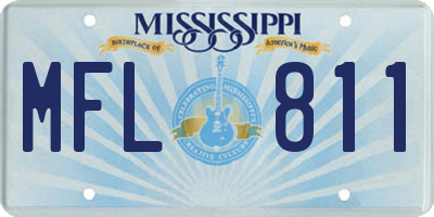 MS license plate MFL811