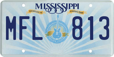 MS license plate MFL813