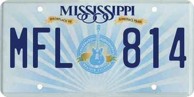 MS license plate MFL814