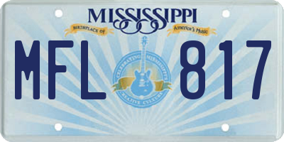 MS license plate MFL817
