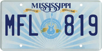 MS license plate MFL819