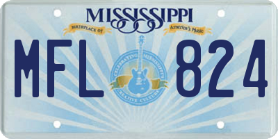 MS license plate MFL824