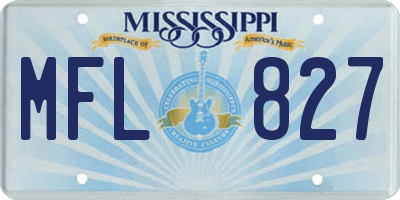 MS license plate MFL827