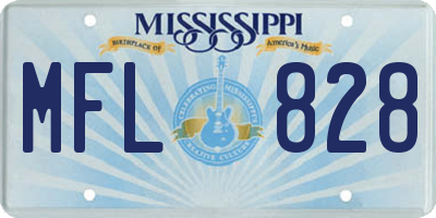 MS license plate MFL828