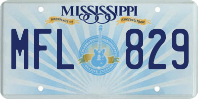 MS license plate MFL829