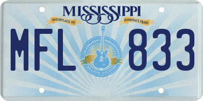 MS license plate MFL833