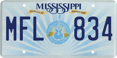 MS license plate MFL834