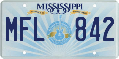 MS license plate MFL842