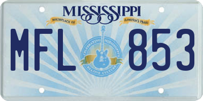 MS license plate MFL853