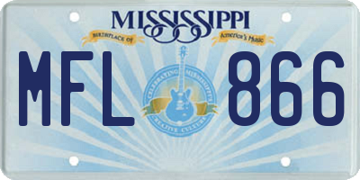 MS license plate MFL866