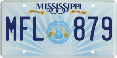 MS license plate MFL879