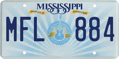MS license plate MFL884