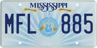 MS license plate MFL885