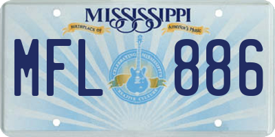 MS license plate MFL886