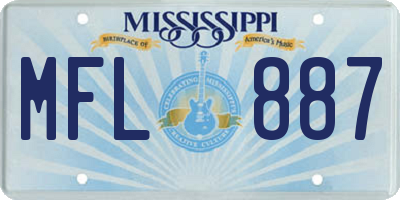 MS license plate MFL887