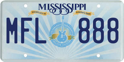 MS license plate MFL888