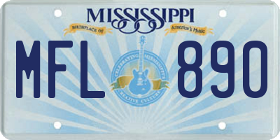 MS license plate MFL890