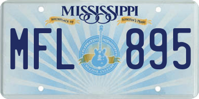 MS license plate MFL895