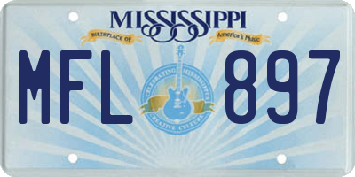 MS license plate MFL897