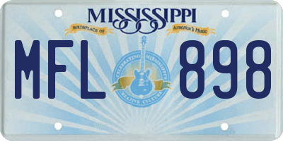 MS license plate MFL898
