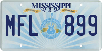MS license plate MFL899