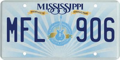 MS license plate MFL906
