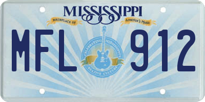 MS license plate MFL912