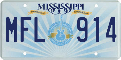 MS license plate MFL914