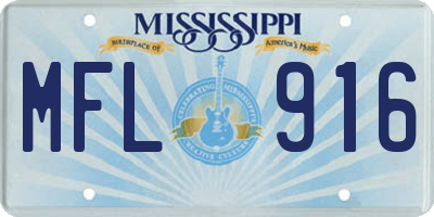 MS license plate MFL916