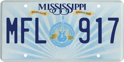 MS license plate MFL917