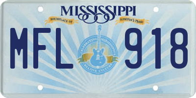 MS license plate MFL918