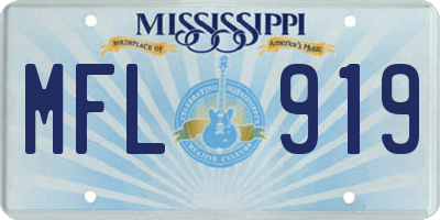 MS license plate MFL919
