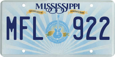 MS license plate MFL922