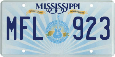 MS license plate MFL923