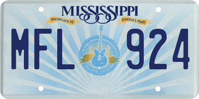 MS license plate MFL924