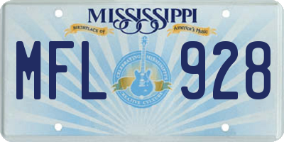 MS license plate MFL928