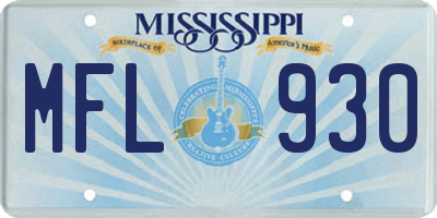 MS license plate MFL930