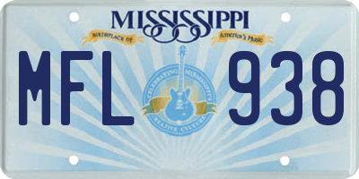 MS license plate MFL938