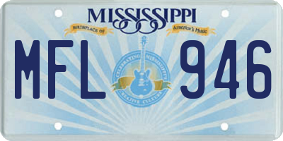 MS license plate MFL946