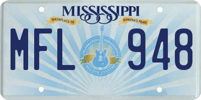 MS license plate MFL948