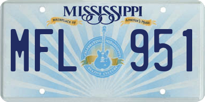 MS license plate MFL951