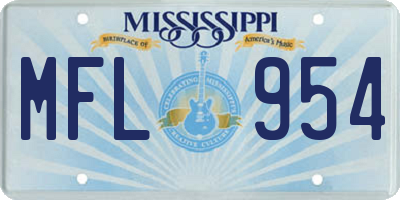 MS license plate MFL954
