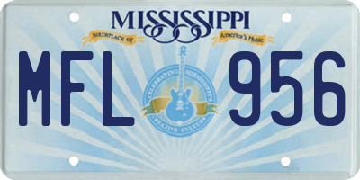 MS license plate MFL956