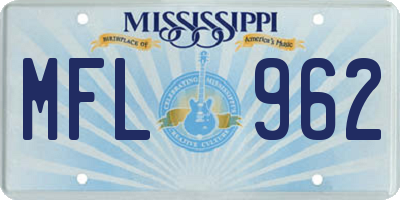 MS license plate MFL962