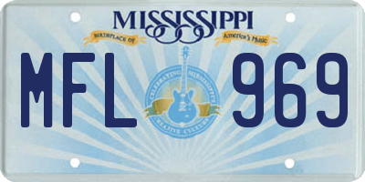 MS license plate MFL969