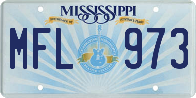 MS license plate MFL973