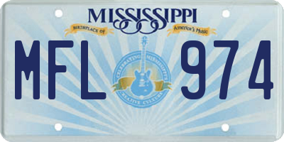 MS license plate MFL974