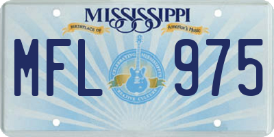 MS license plate MFL975